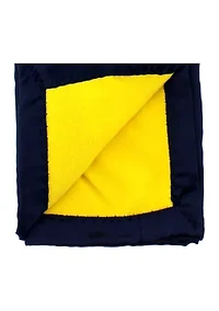 NCAA West Virginia Mountaineers 28 in x 28 in Silky and Super Soft Plush Baby Blanket