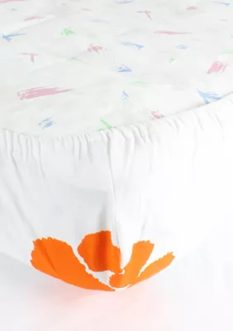 NCAA Clemson Tigers Baby Crib Fitted Sheet White