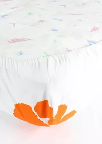 NCAA Clemson Tigers Baby Crib Fitted Sheet White