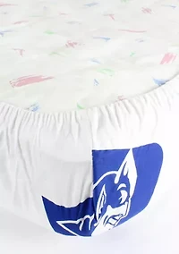 NCAA Duke Blue Devils Baby Crib Fitted Sheet White