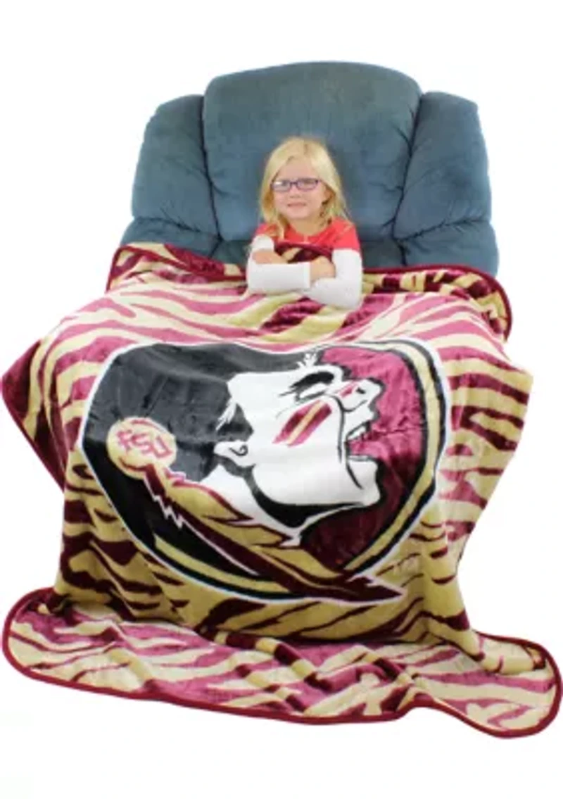 NCAA Florida State Seminoles Soft Raschel Throw Blanket