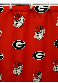 NCAA Georgia Bulldogs Printed Shower Curtain Cover