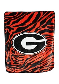 NCAA Georgia Bulldogs Soft Raschel Throw Blanket