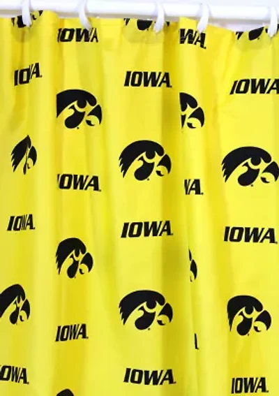 NCAA Iowa Hawkeyes Printed Shower Curtain Cover