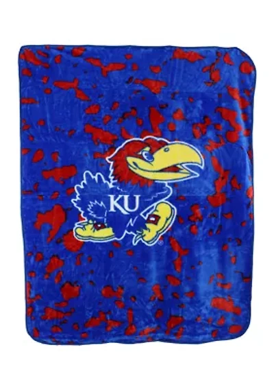 NCAA Kansas Jayhawks Huge Raschel Throw Blanket