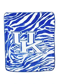 NCAA Kentucky Wildcats Soft Raschel Throw Blanket