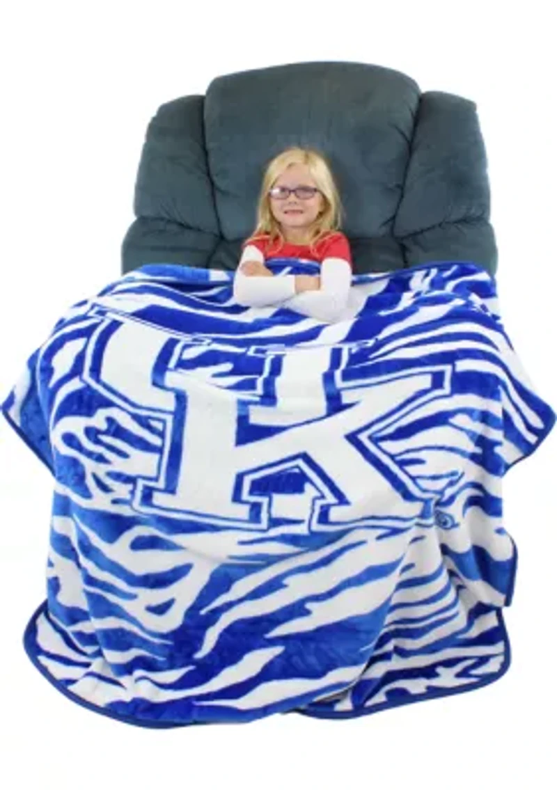 NCAA Kentucky Wildcats Soft Raschel Throw Blanket