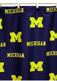 NCAA Michigan Wolverines Printed Shower Curtain Cover
