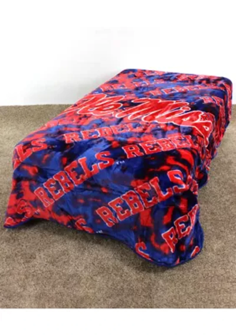 NCAA Ole Miss Rebels Huge Raschel Throw Blanket