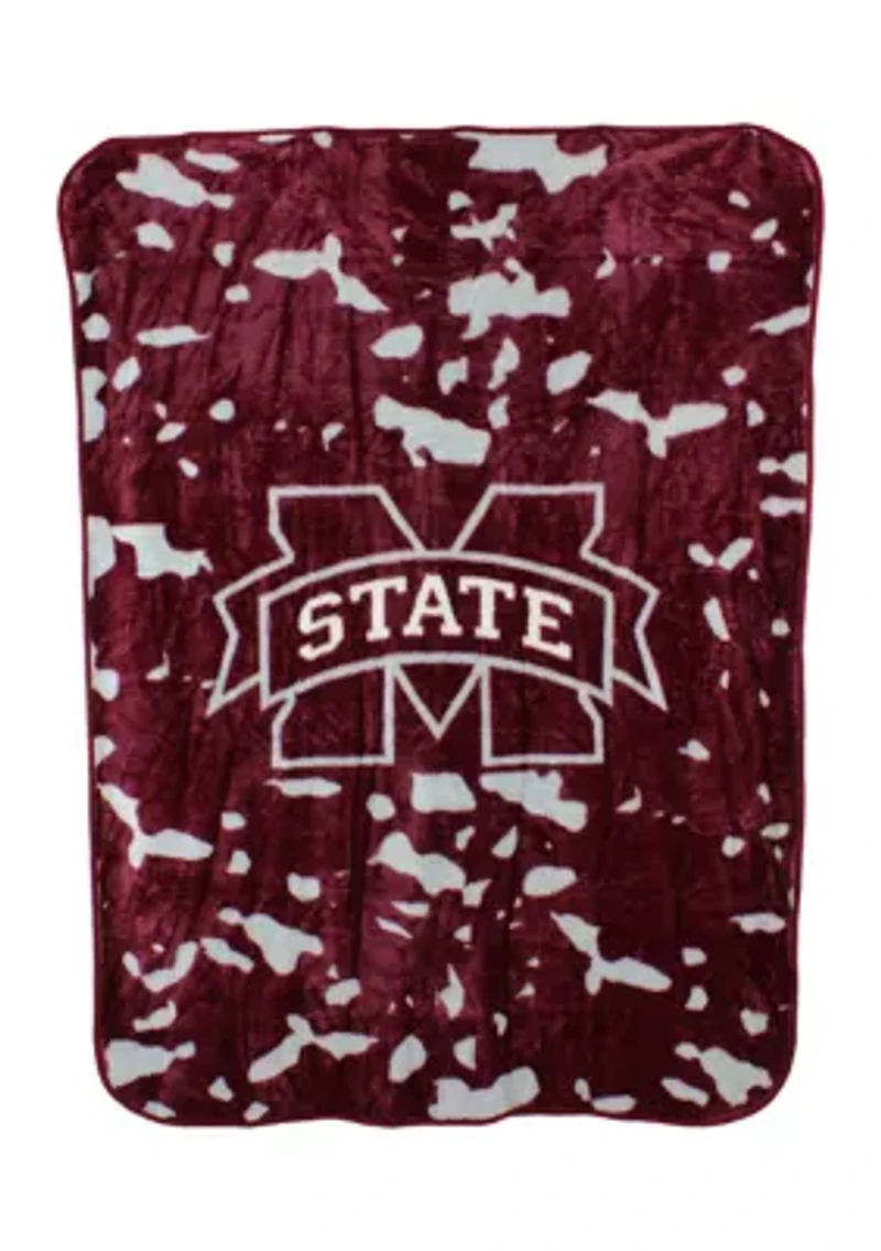 NCAA Mississippi State Bulldogs Huge Raschel Throw Blanket