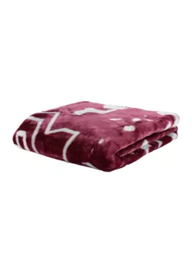 NCAA Mississippi State Bulldogs Huge Raschel Throw Blanket