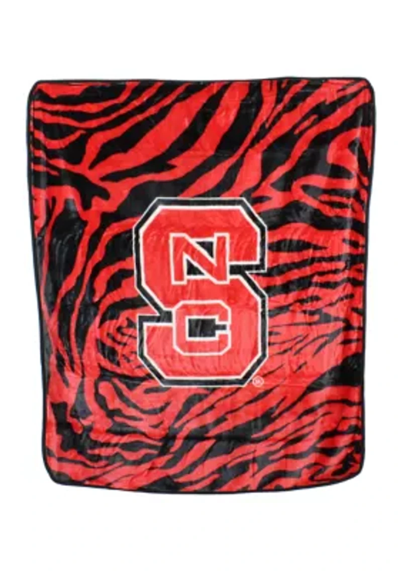 NCAA NC State Wolfpack Soft Raschel Throw Blanket