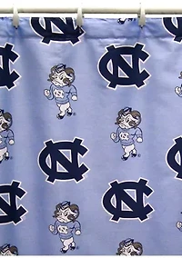 NCAA North Carolina Tar Heels Printed Shower Curtain Cover