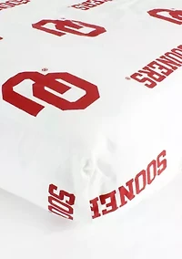 NCAA Oklahoma Sooners White Baby Crib Fitted Sheet 