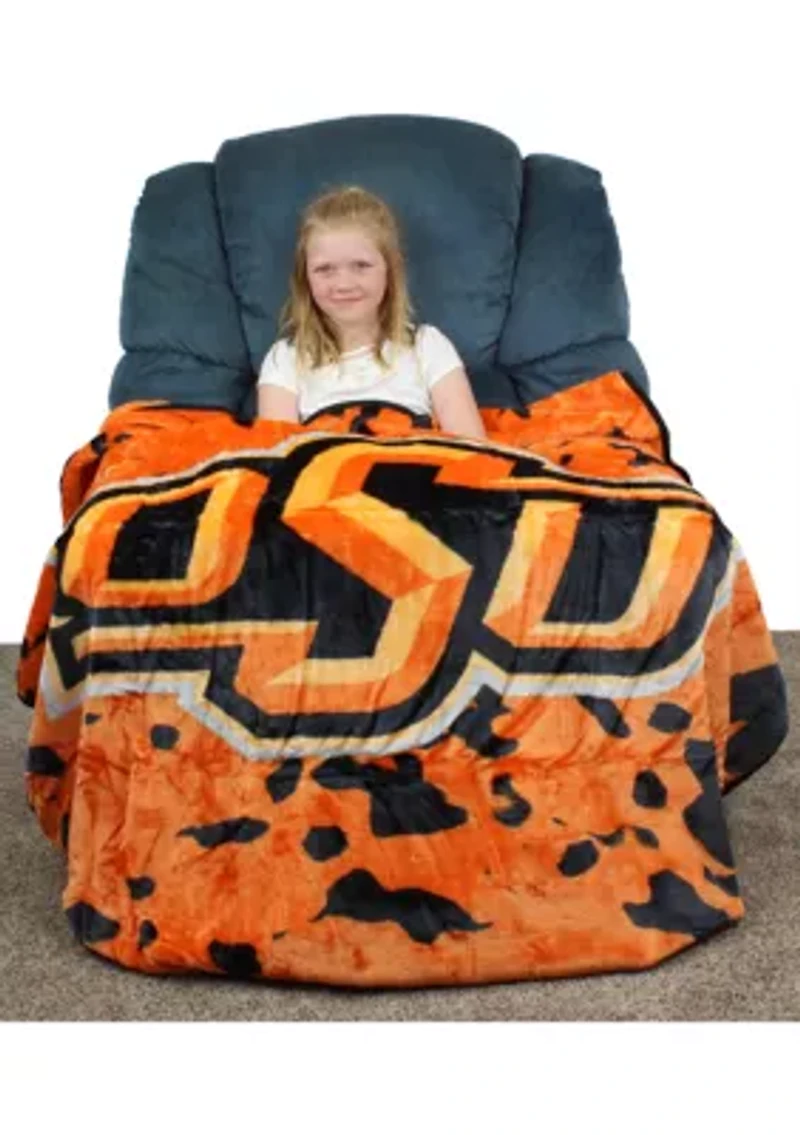 NCAA Oklahoma State Cowboys Huge Raschel Throw Blanket