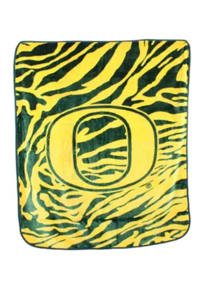 NCAA Oregon Ducks Soft Raschel Throw Blanket