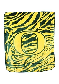 NCAA Oregon Ducks Soft Raschel Throw Blanket
