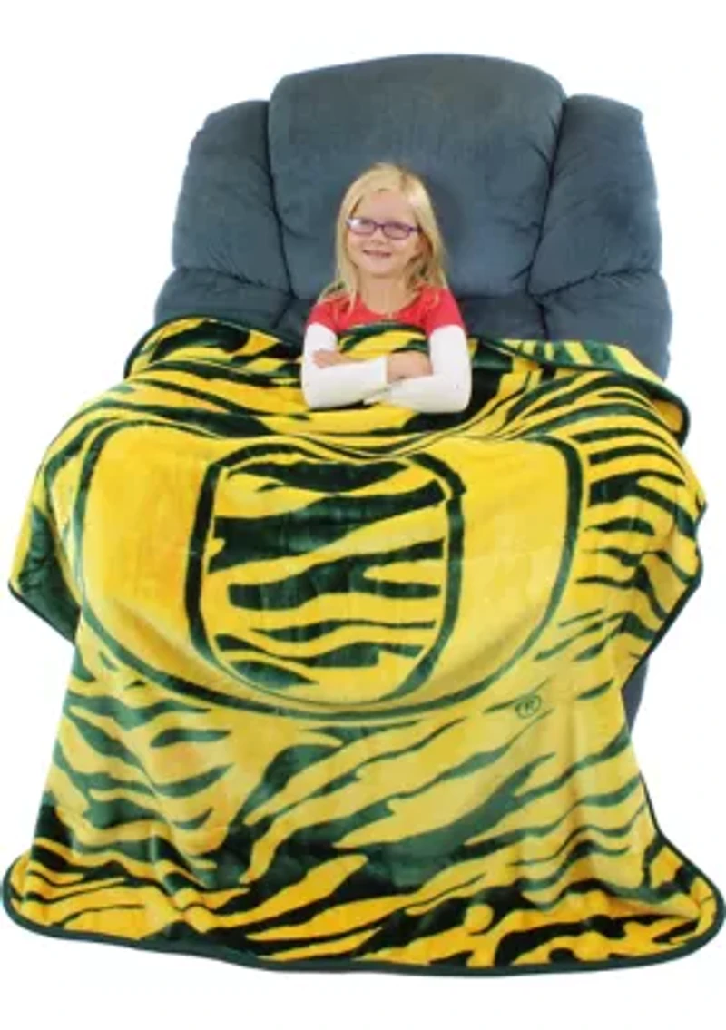 NCAA Oregon Ducks Soft Raschel Throw Blanket