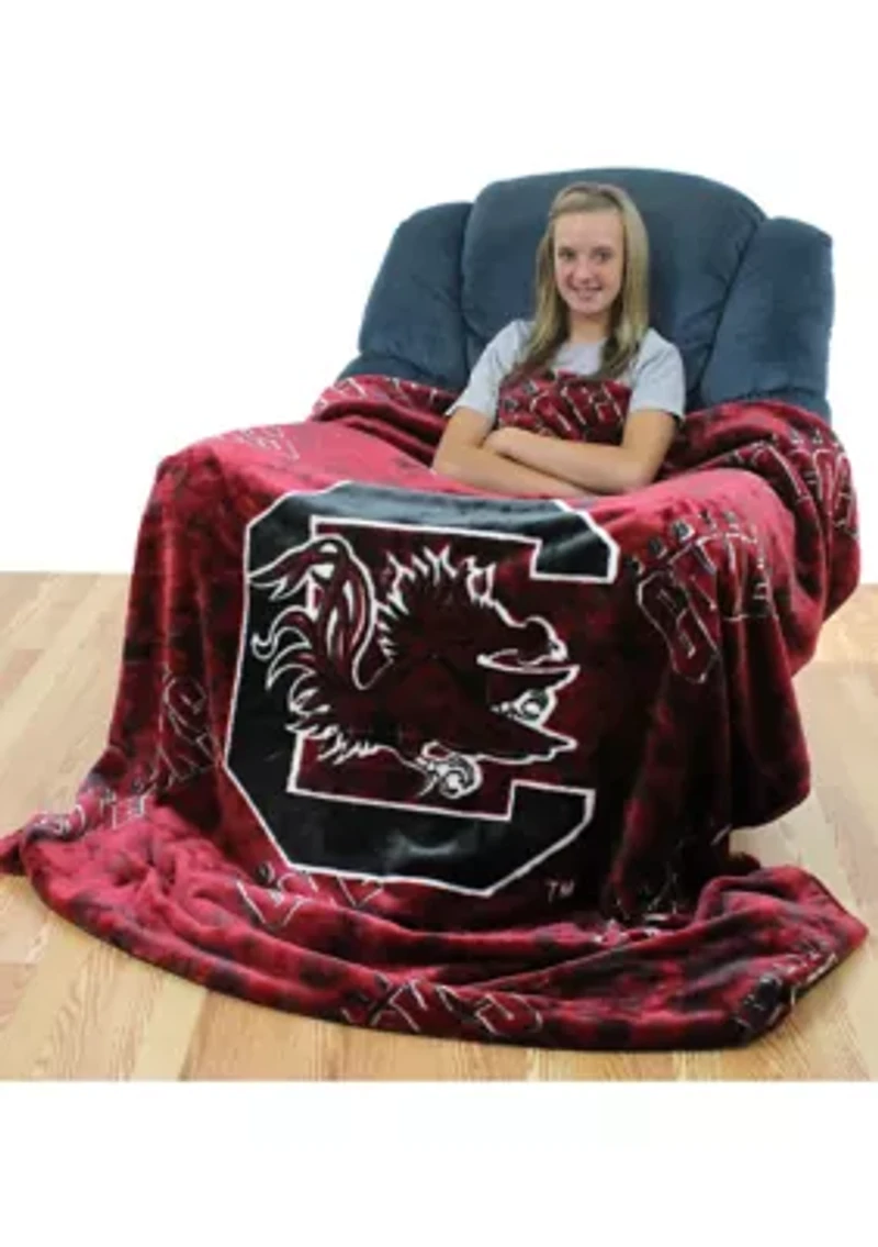 NCAA South Carolina Gamecocks Huge Raschel Throw Blanket