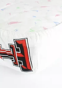 NCAA Texas Tech Red Raiders White Baby Crib Fitted Sheet 