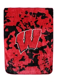 NCAA Wisconsin Badgers Huge Raschel Throw Blanket