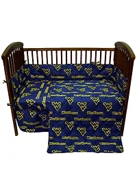 NCAA West Virginia Mountaineers 5 Piece Baby Crib Set