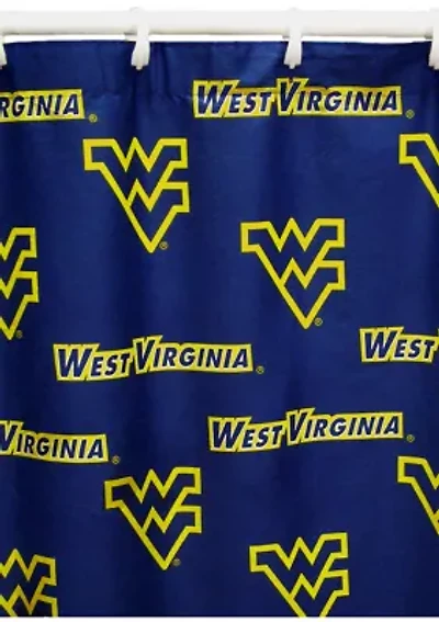 NCAA West Virginia Mountaineers Printed Shower Curtain Cover