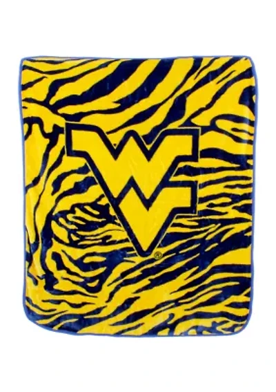 NCAA West Virginia Mountaineers Soft Raschel Throw Blanket