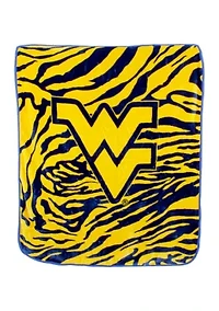 NCAA West Virginia Mountaineers Soft Raschel Throw Blanket