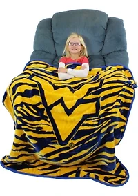 NCAA West Virginia Mountaineers Soft Raschel Throw Blanket