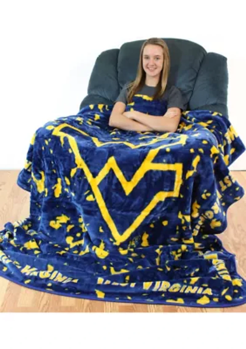 NCAA West Virginia Mountaineers Huge Raschel Throw Blanket