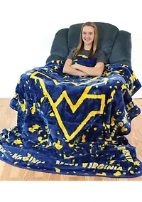 NCAA West Virginia Mountaineers Huge Raschel Throw Blanket