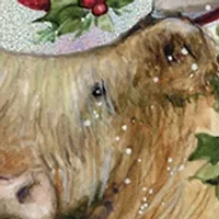 Holiday Highland Cow Boxed Christmas Card Set