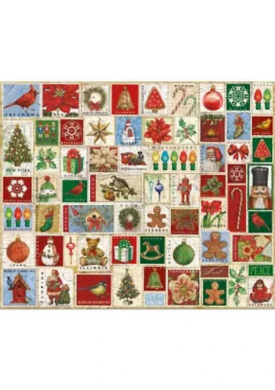 Vintage Stamps 12-Day Christmas Countdown Puzzle
