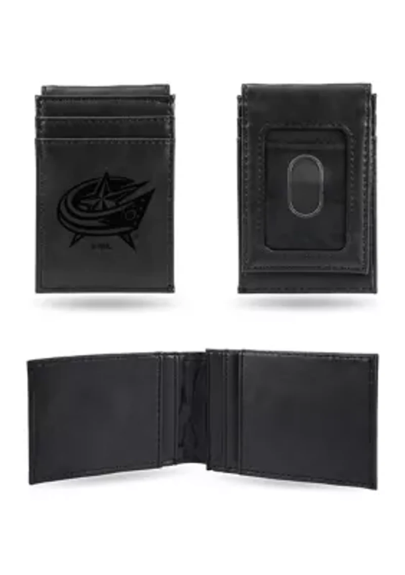 NHL Columbus Blue Jackets Laser Engraved Wallet
