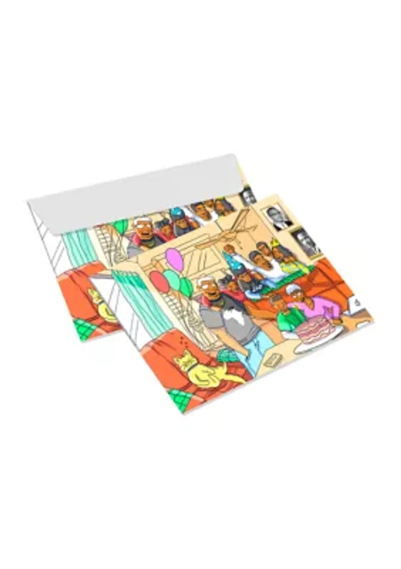 A Wonderful Black Family Birthday Party Greeting Cards - 10 Pack
