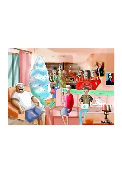 A Wonderful Black Family at Christmas - 10 Pack