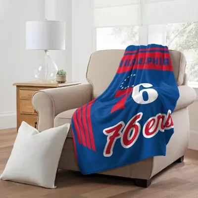 NBA Officially Licensed Philadelphia 76ers 46" x 60" Microfiber Throw Blanket