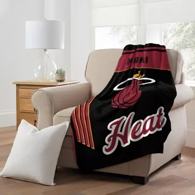 NBA Officially Licensed Miami Heat 46" x 60" Microfiber Throw Blanket