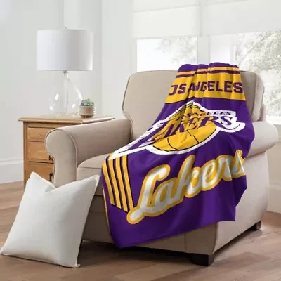 NBA Officially Licenced Los Angeles Lakers 46" x 60" Microfiber Throw Blanket