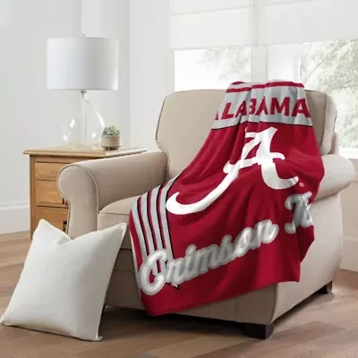 NCAA Officially Licenced Alabama Crimson Tide 46" x 60" Microfiber Throw Blanket