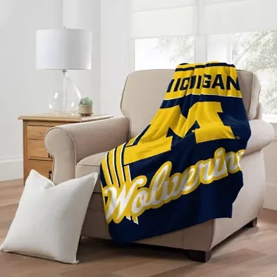 NCAA Officially Licenced Michigan Wolverines 46" x 60" Microfiber Throw Blanket