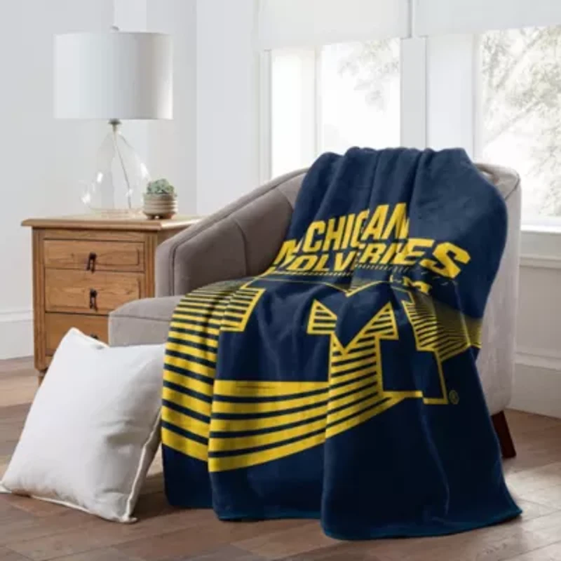 NCAA Officially Licenced Michigan Wolverines 60" x 80" Raschel Throw Blanket