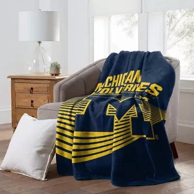 NCAA Officially Licenced Michigan Wolverines 60" x 80" Raschel Throw Blanket