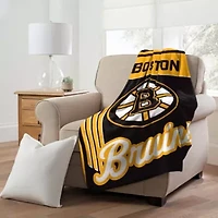 NHL Officially Licenced Boston Bruins 46" x 60" Microfiber Throw Blanket