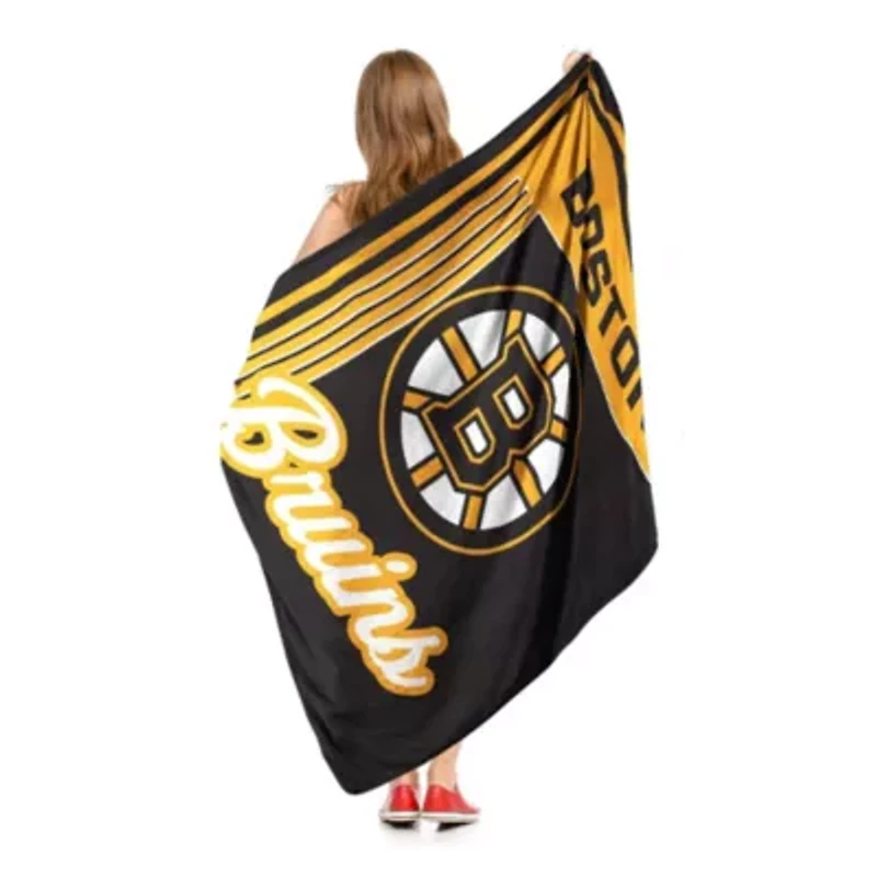 NHL Officially Licenced Boston Bruins 46" x 60" Microfiber Throw Blanket