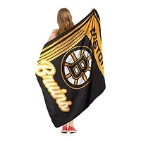 NHL Officially Licenced Boston Bruins 46" x 60" Microfiber Throw Blanket