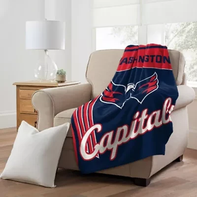 NHL Officially Licensed Washington Capitals 46" x 60" Microfiber Throw Blanket