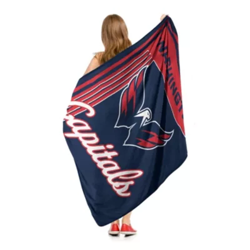 NHL Officially Licensed Washington Capitals 46" x 60" Microfiber Throw Blanket