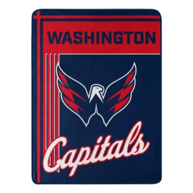 NHL Officially Licensed Washington Capitals 46" x 60" Microfiber Throw Blanket
